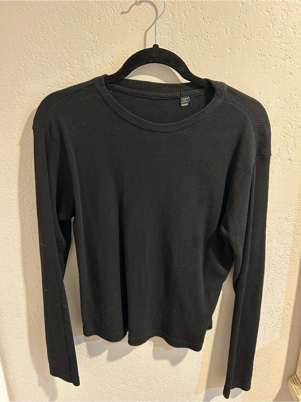 Black Women's Long-Sleeve Thermal Top